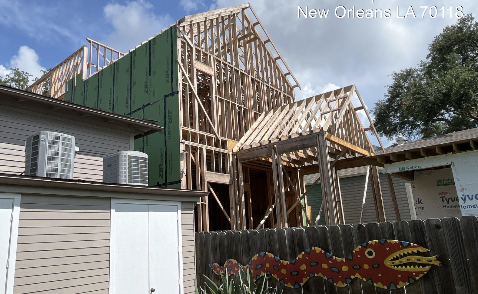 Work at 509 Exposition Boulevard.