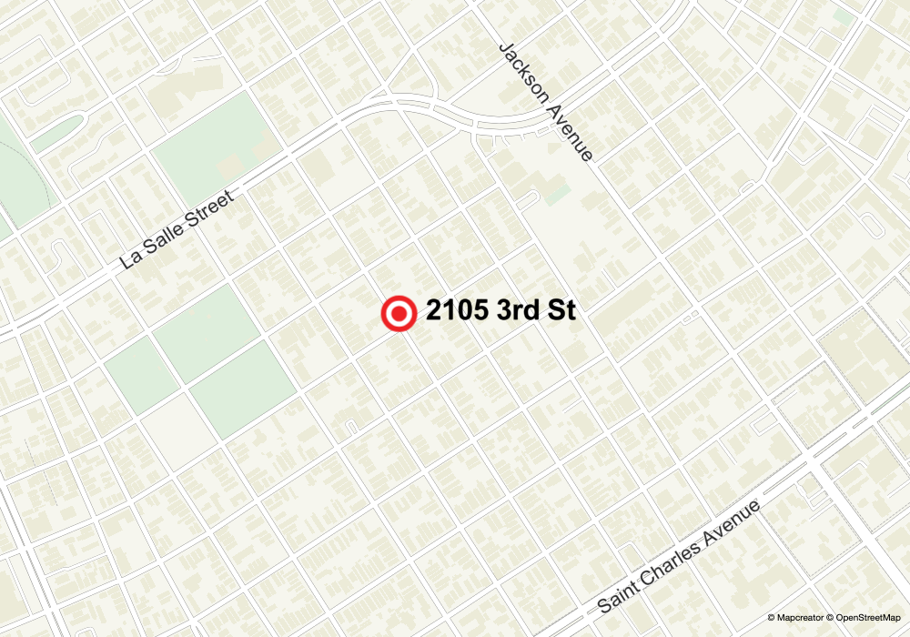 A map of 2105 Third St.