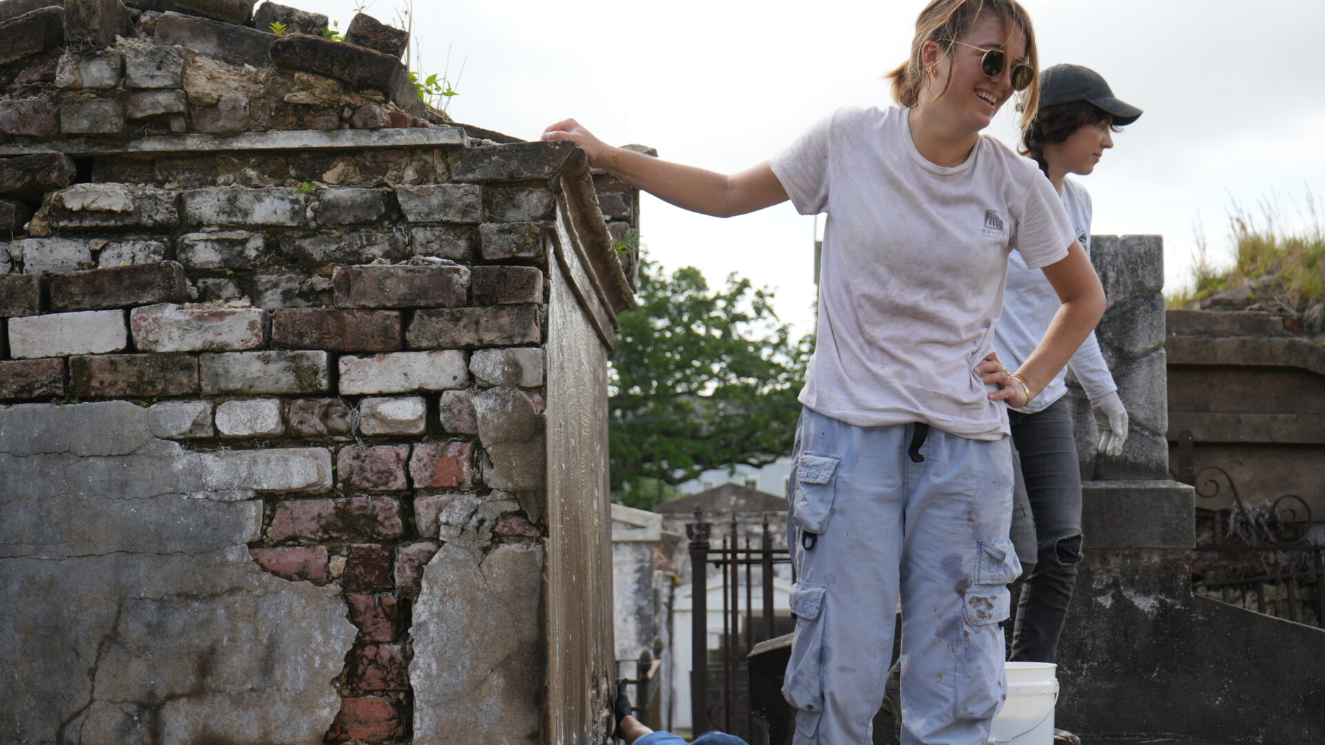 Juliette Hotard leads a team working to restore her family tomb in St. Louis Cemetery No. 2.