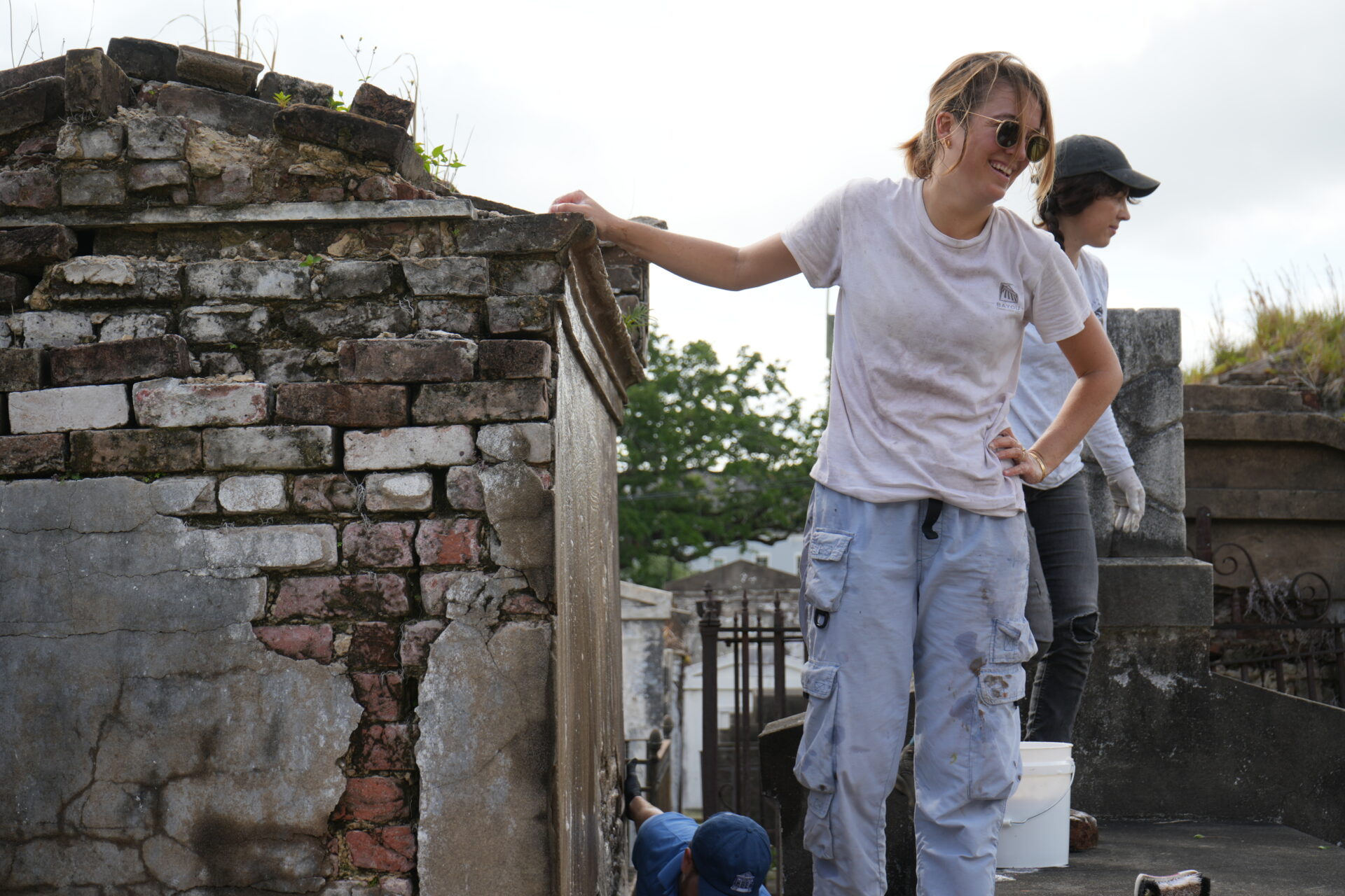 Juliette Hotard leads a team working to restore her family tomb in St. Louis Cemetery No. 2.