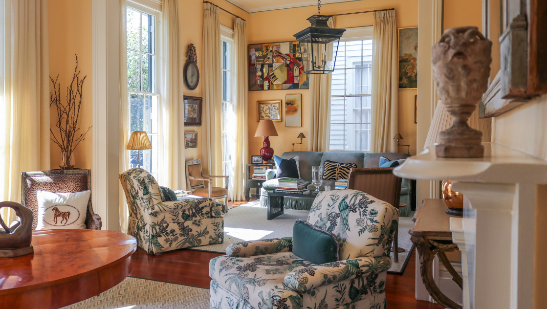 The living room of Will Erickson and Philips Wood, 1133 Eighth St.