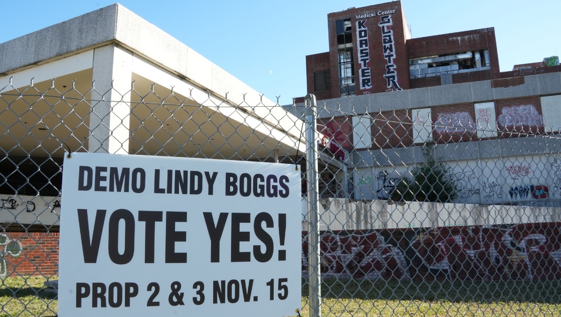 The HDLC voted to approve the demolition of the former Lindy Boggs Medical Center in Mid-City.